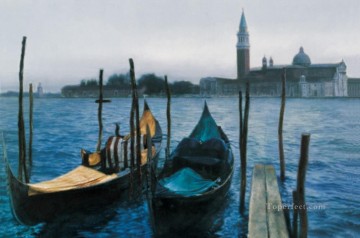 Landscapes Painting - Venitian Church Chinese Chen Yifei cityscape